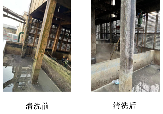 物理清洗前后圖 物理清洗前后圖